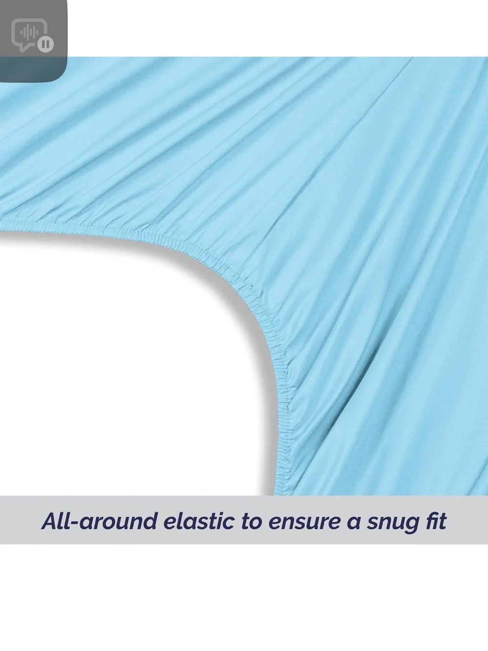 Light Blue Fitted Sheet Set - Soft Mattress Cover